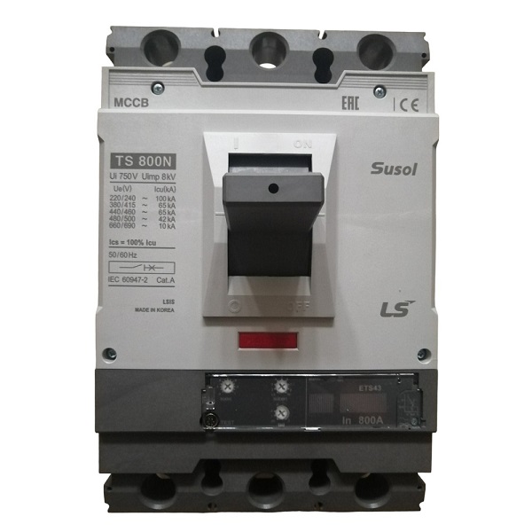 INTERRUPTOR CON REGULACION ELECTRONICA TS800N ETS43 800A 3P