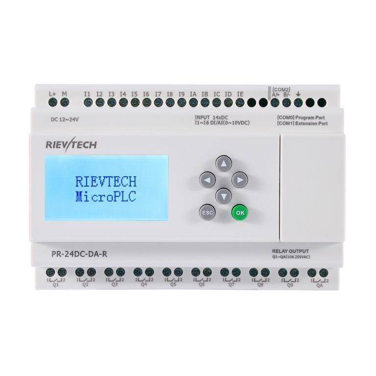 PLC PR-24DC-DA-R (8-14ed/6ea/10sr/LCD/EXP/485) 12-24VCC